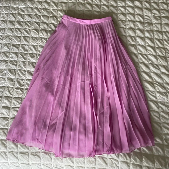 ASOS pink pleated midi skirt - Picture 2 of 12